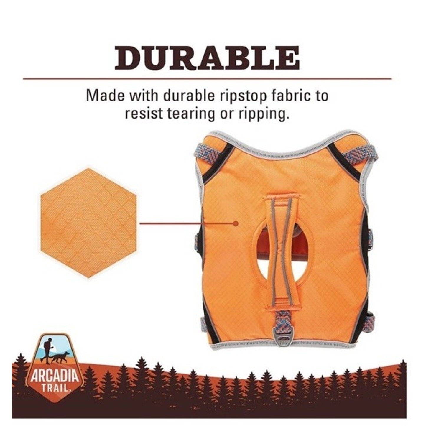NWT Arcadia Trail Security Harness XL Dog Puppy Orange Blue Unisex Reflective
