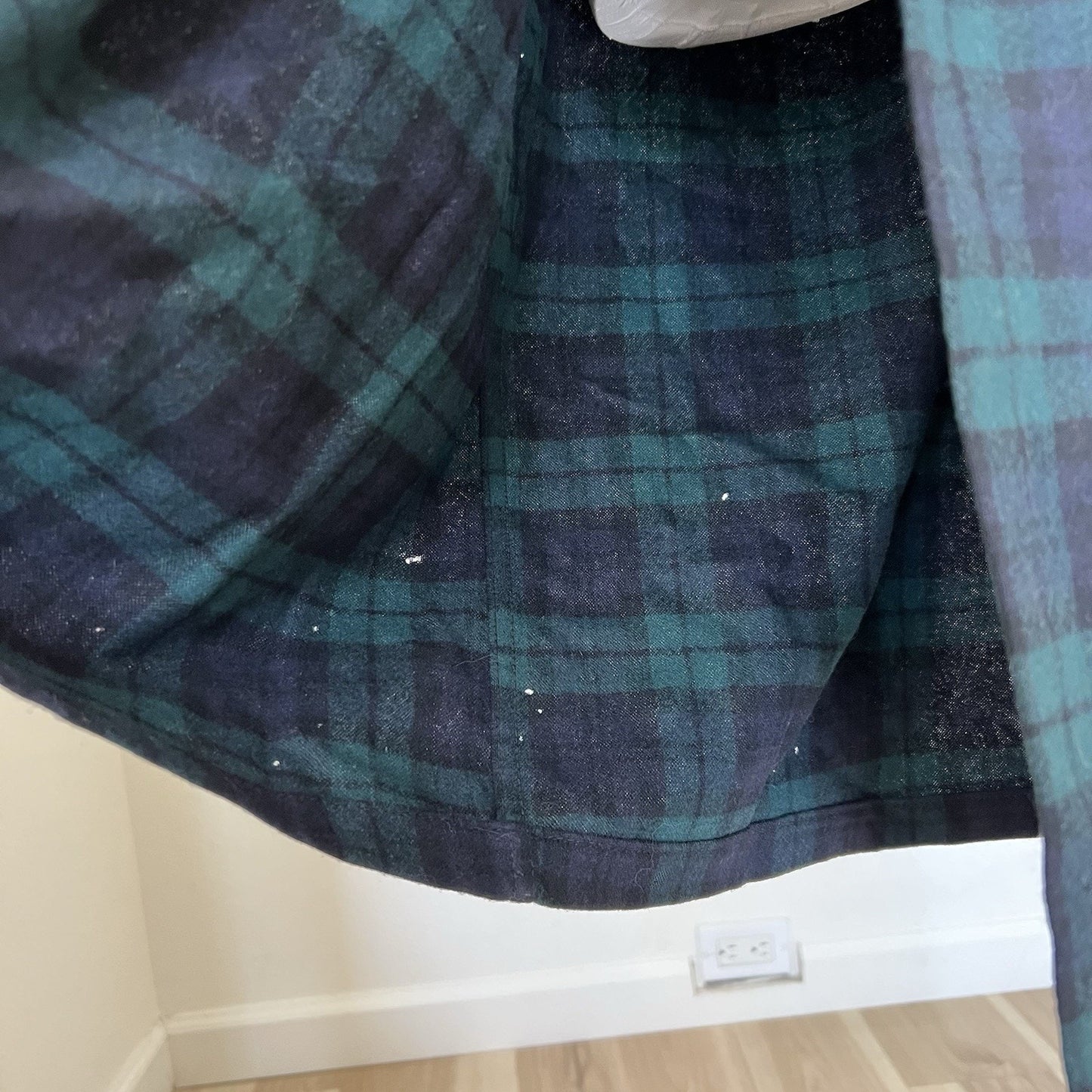 1970s NWT Pendleton Black Watch Tartan Wool Robe Men’s (M) Plaid READ