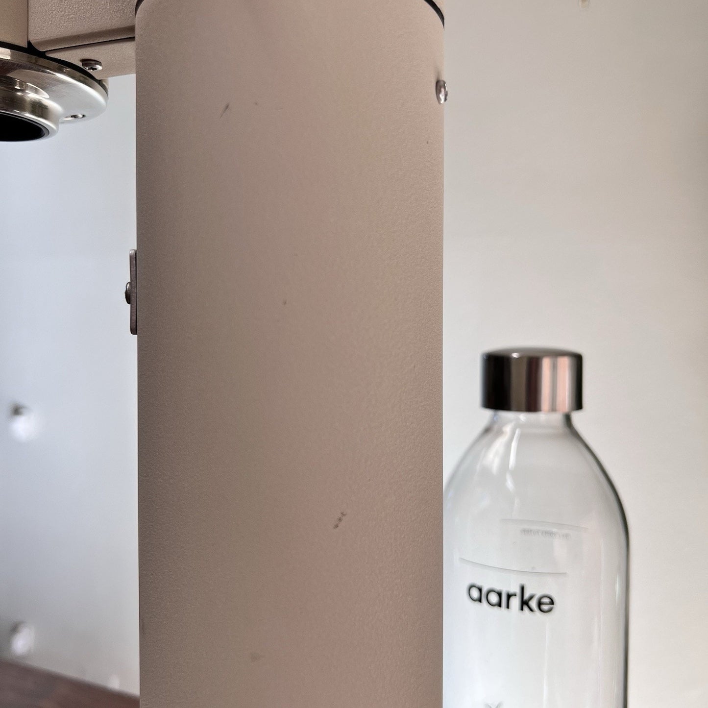 Aarke Carbonator 3 Sparkling Water Maker Sand Matte Bottle Cordless Minimalist