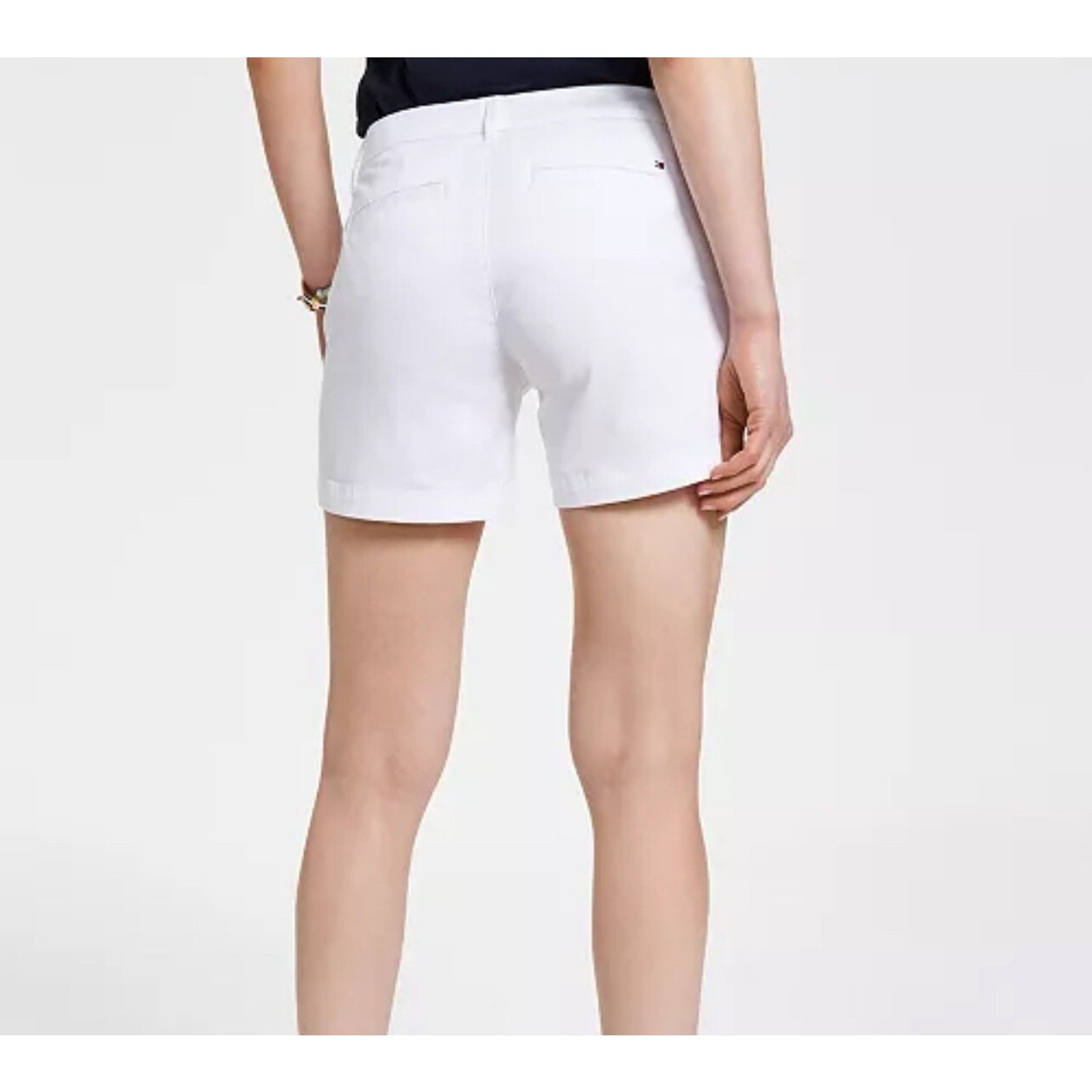 NWT Tommy Hilfiger (14) White Hollywood Chino Shorts 5" Stretch Classic Preppy