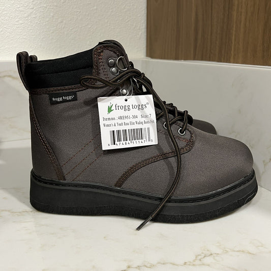 NEW Frogg Toggs Sz 7 Women Kids Rana Elite Felt Wading Shoe Fishing Hunting