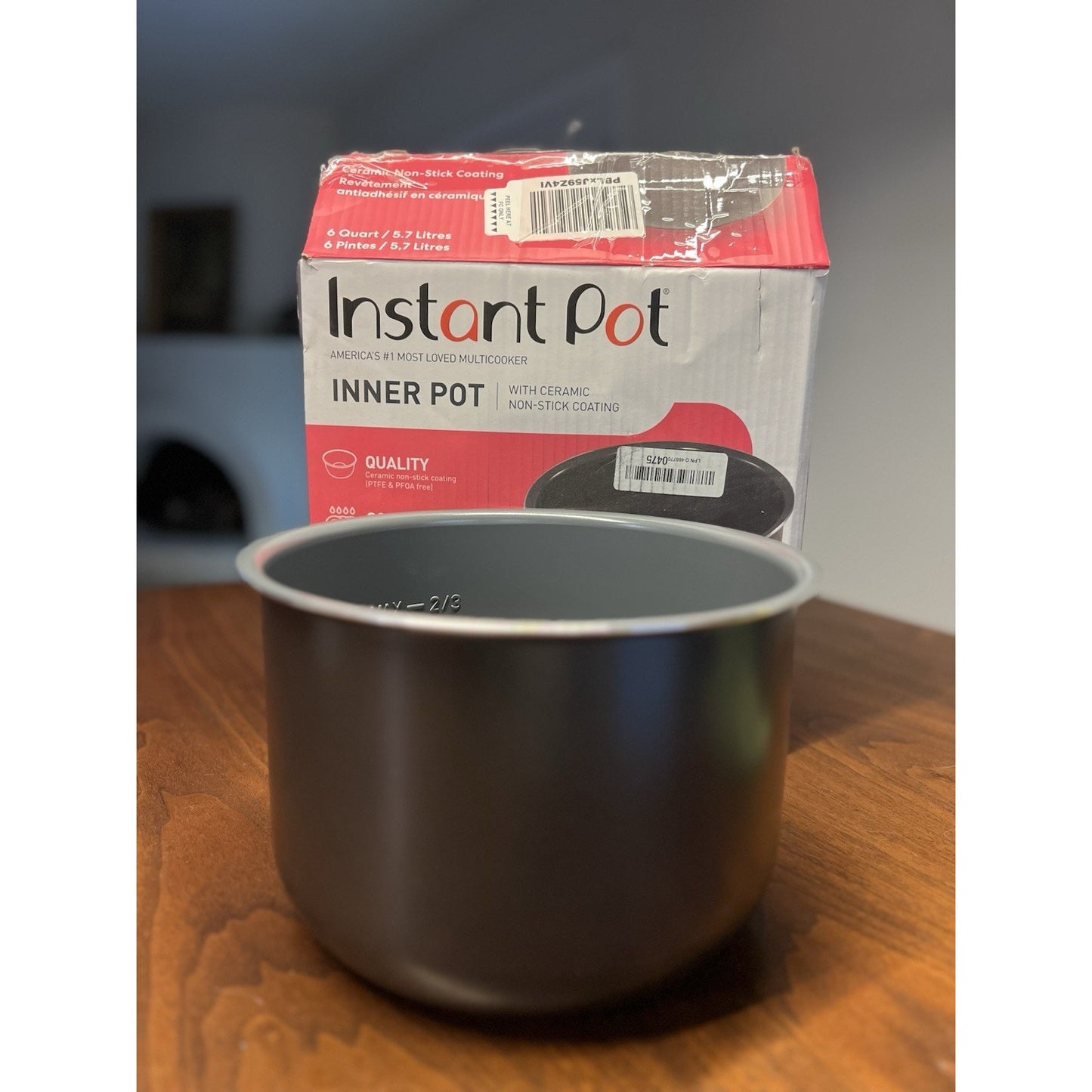 NOB Instant Pot 6 Qt Inner Pot Ceramic Non-Stick Coating Replacement Pot