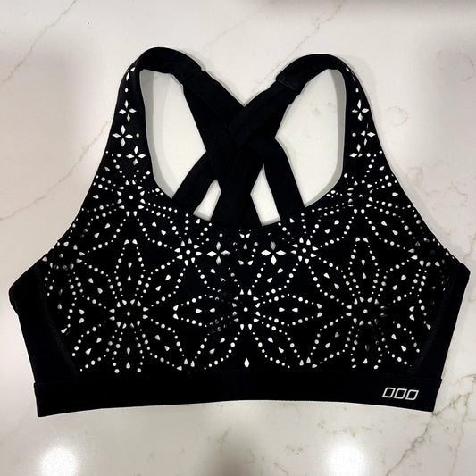 Lorna Jane Majestic Power Sports Bra Laser Cut Detail XXS Clasp Back w/ Padding
