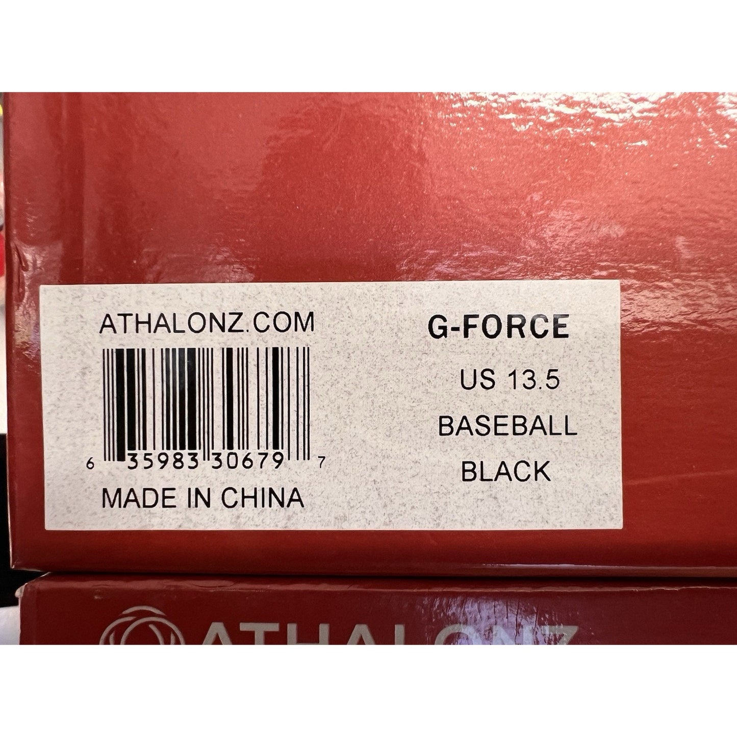 ATHALONZ G-Force Baseball/Softball Cleats Black Men’s NIB - 12.5 & 13.5 Sizes