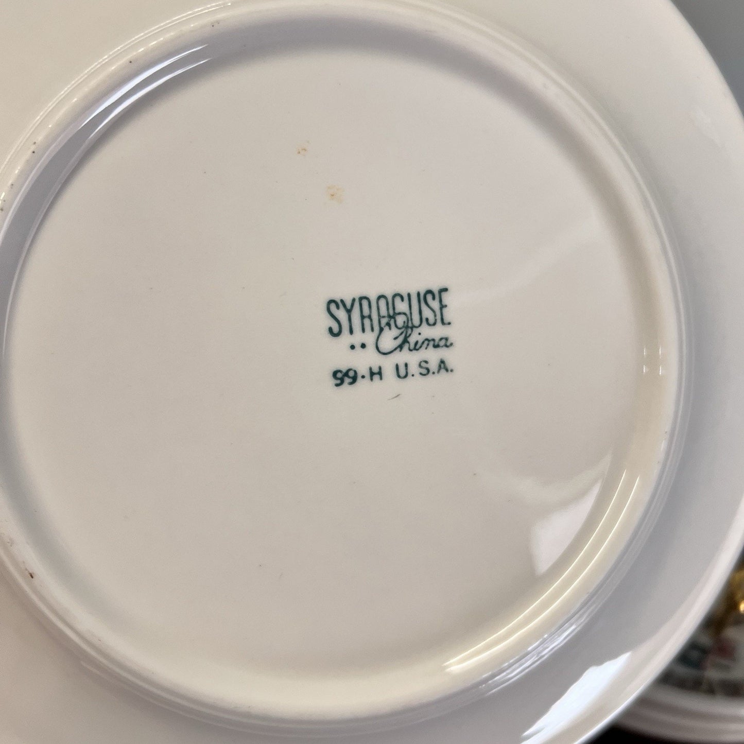 4 x Syracuse Restaurant Ware Indian Tree Pink Dessert Pie Plate 7-1/8