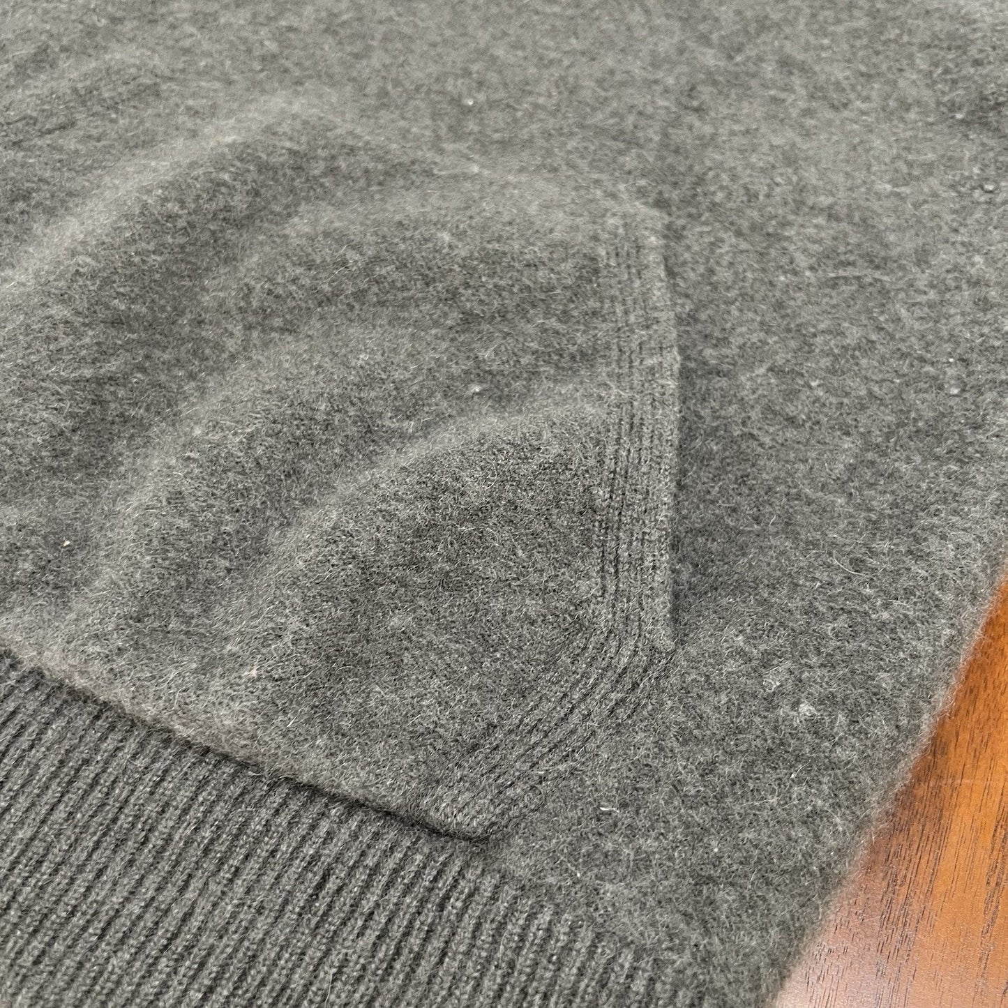 $495 Vince Cashmere Pullover Hoodie Grey XS Women Designer Quiet Luxury Sweater