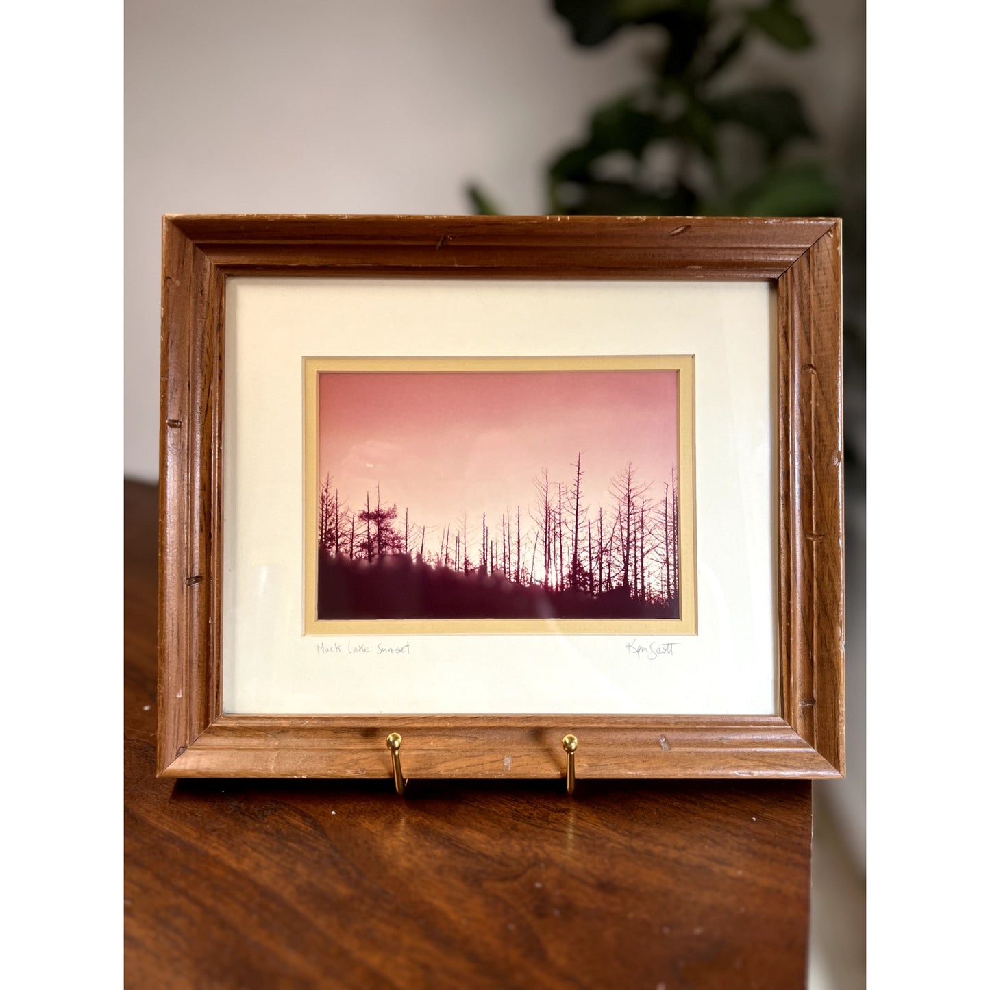 Ken Scott 1985 "Mack Lake Sunset" Michigan Original Signed Sepia Photograph