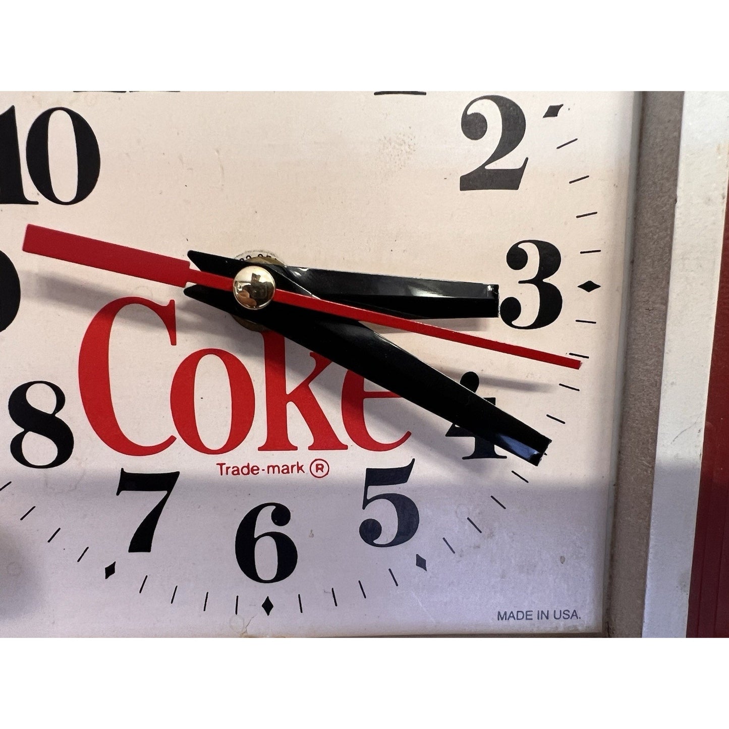 COKE 1990 Coca Cola 3D Plastic Billboard & Service Gas Station WALL CLOCK