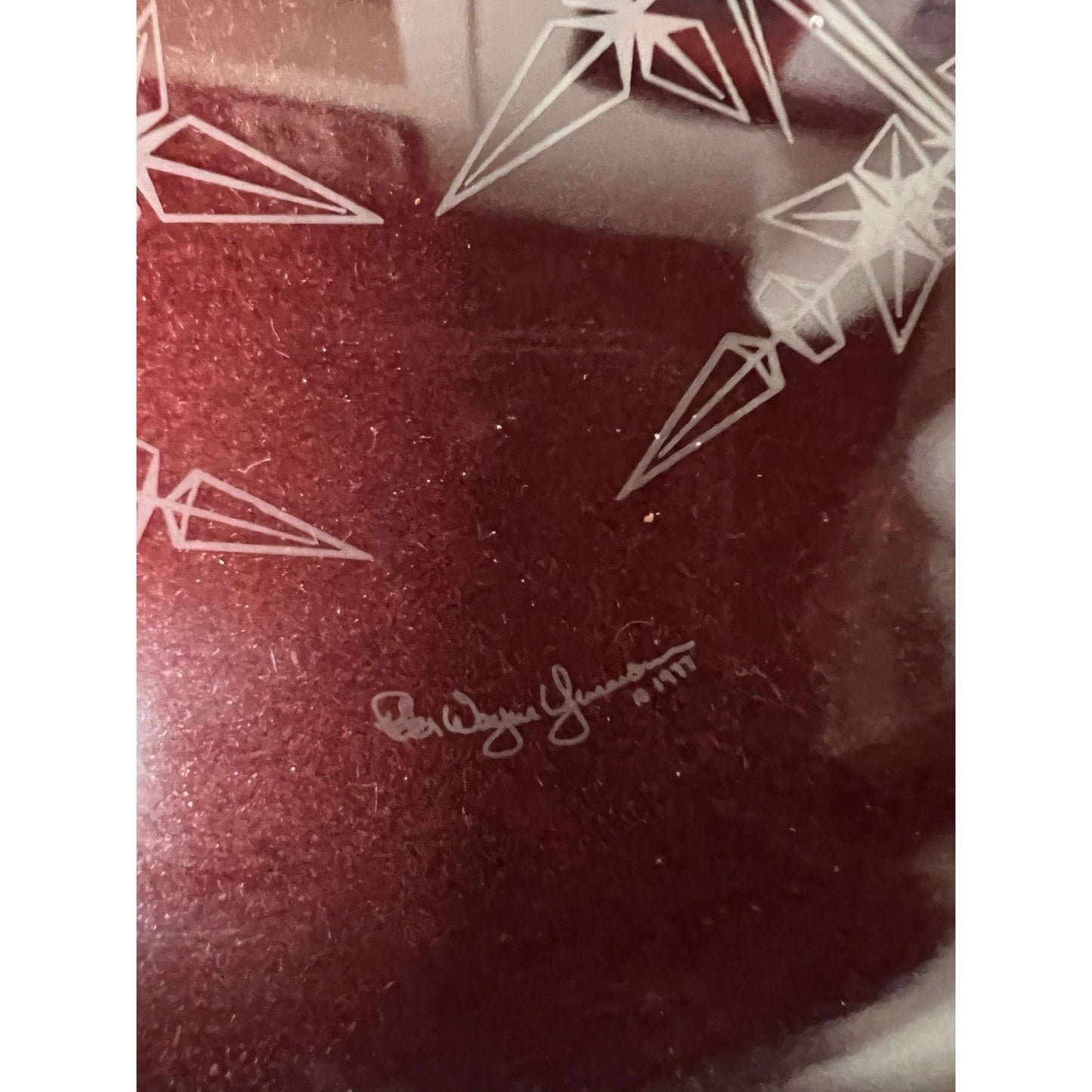 Vintage 1977 Franklin Crystal Plate “Snowflake” By Peter Yenawine Franklin Mint