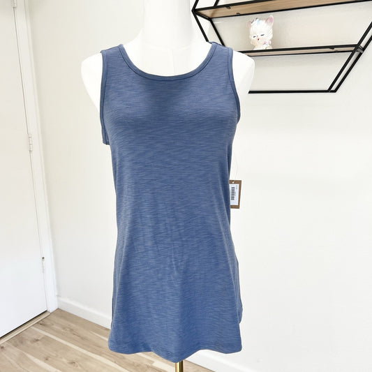 Title Nine Sleeveless Tank Top XS Blue Athletic Tunic Bali Golf Open Back