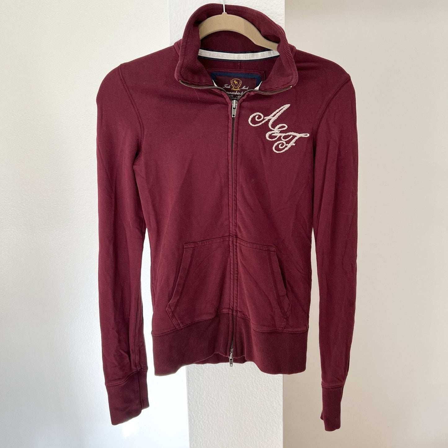 Y2K Abercrombie & Fitch Track Jacket Women (M) Mall-core Campus Preppy McBling