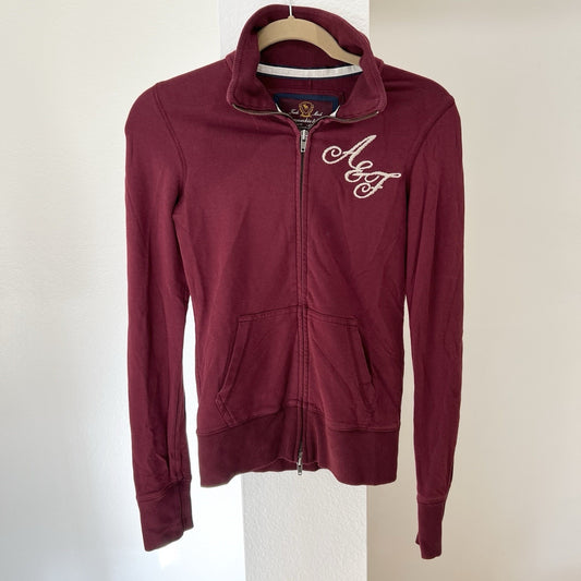 Y2K Abercrombie & Fitch Track Jacket Women (M) Mall-core Campus Preppy McBling