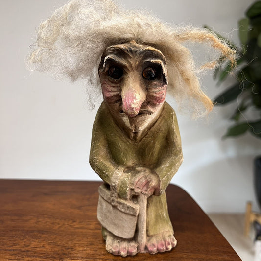 Lot Of 4 Rare Ny Form Troll Doll Handmade Retired Norwegian Collectible Folk Art