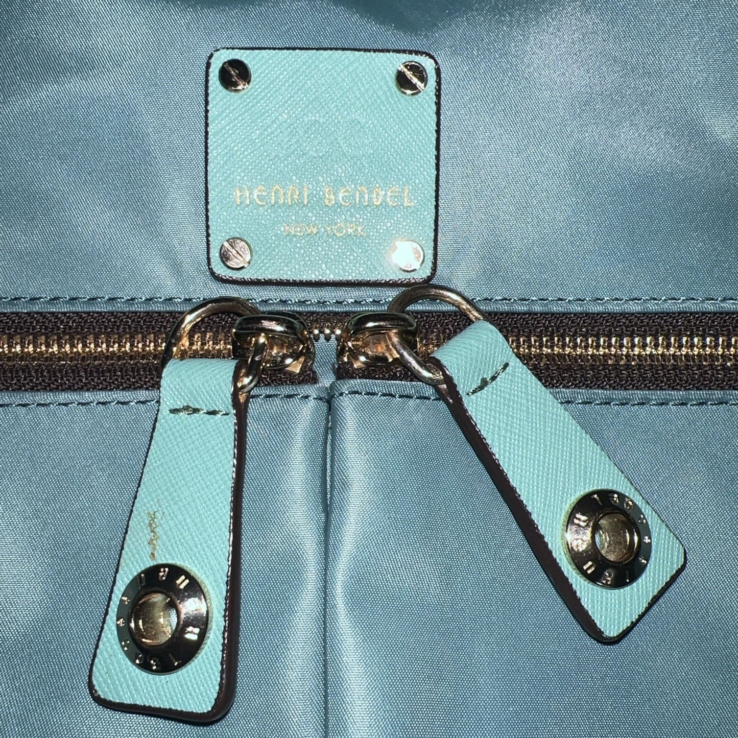 Henri Bendel Jetsetter Crossbody Shoulder Bag Teal 13x13
