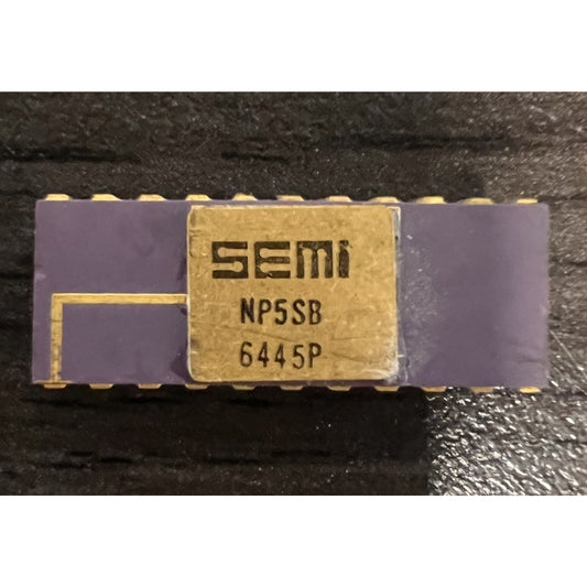 Vintage SEMI NP5SB 6445P IC Chip Purple Gold Ceramic CDIP-24 Rare Collectible