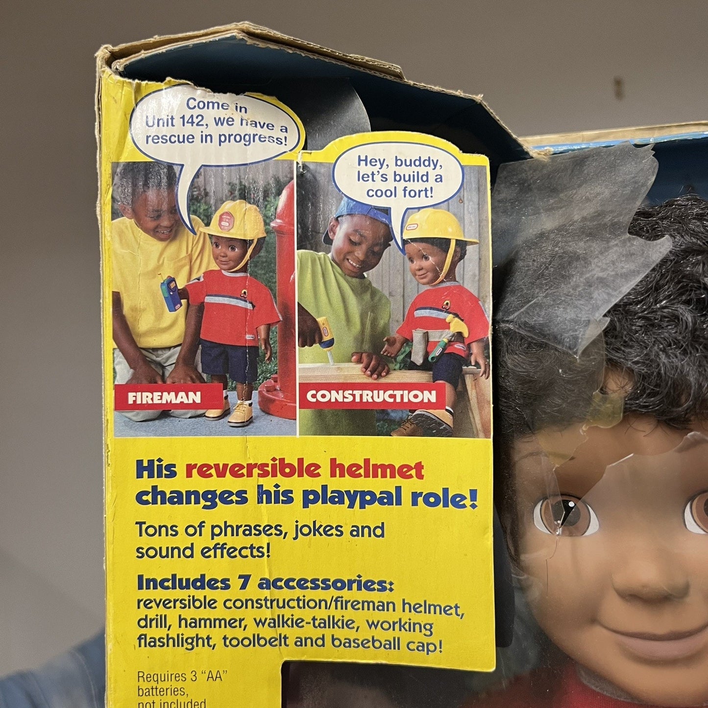 NIB Little Tikes Talking T Interactive Playpal Black Brown Boy Doll Playmates