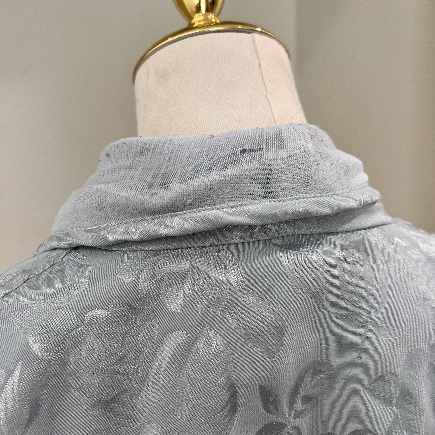 Victorias Secret Gold Label Terry Satin Long Robe XS/S Belted Old Hollywood