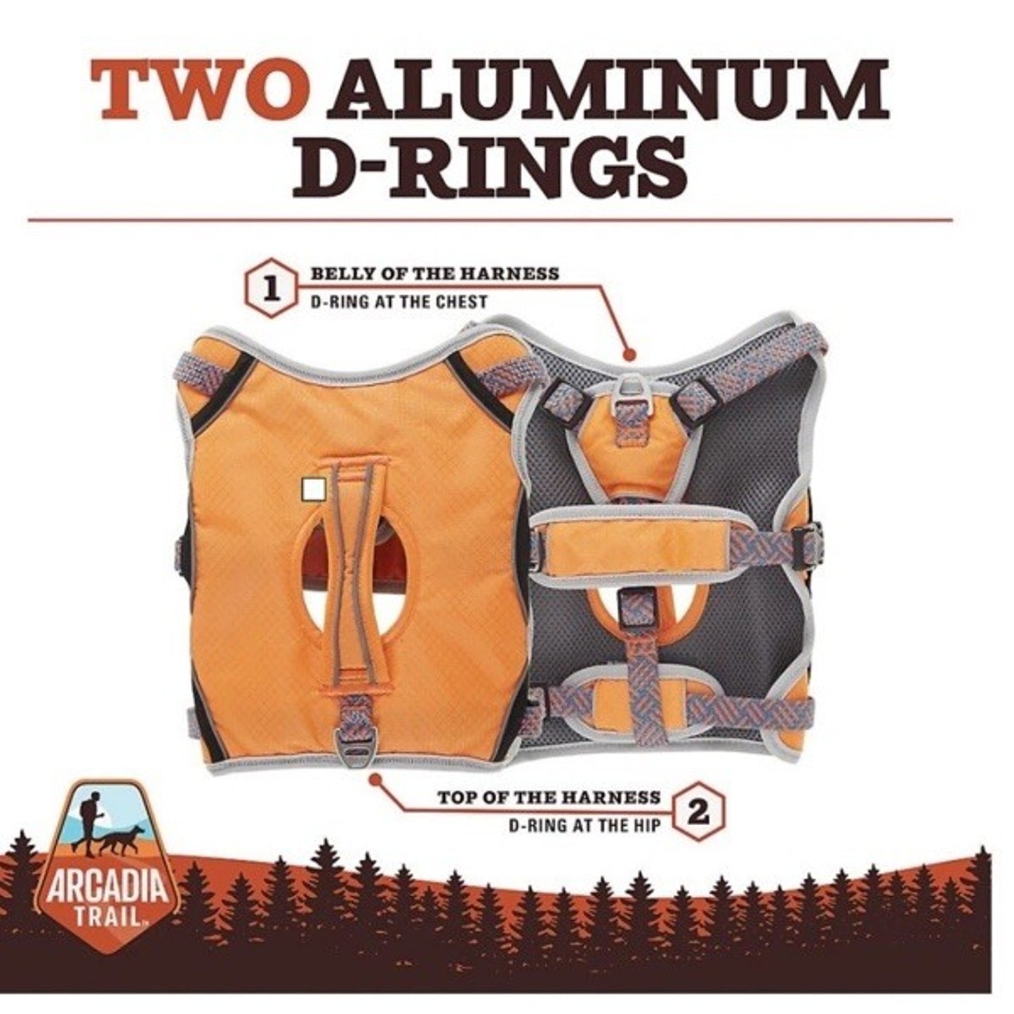 NWT Arcadia Trail Security Harness SMALL Dog Puppy Orange Blue Unisex Reflective