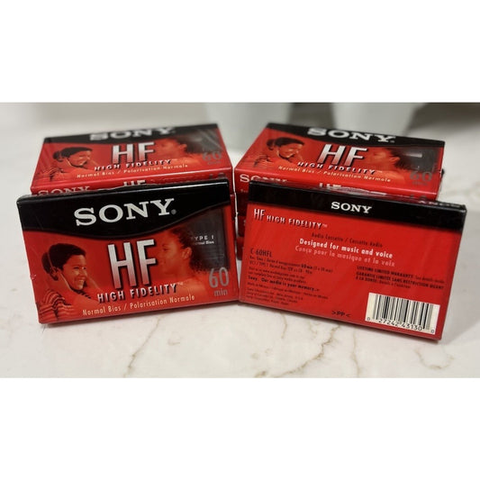 Sony HF 60 Blank Cassette Tape Sealed Type I Normal Bias High Fidelity Vintage