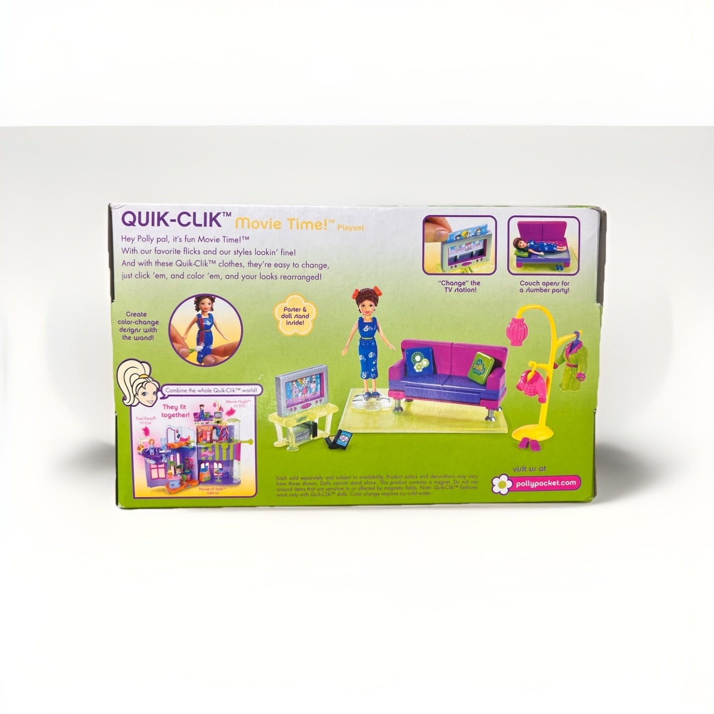 Vintage Polly Pocket! Quik-Clik Movie Time Playset