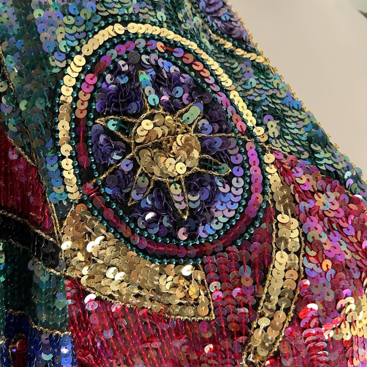 100% Silk Vintage Jean for Joseph Le Bon (M) Sequin Holiday Unique Retro Jacket