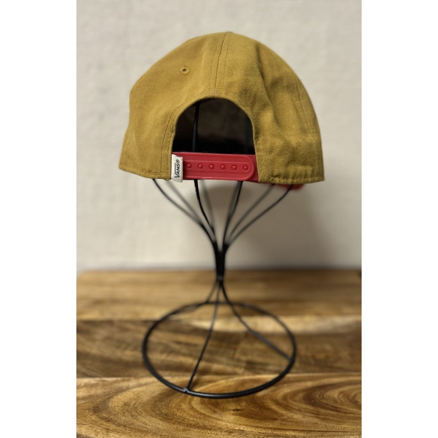 Vans Classic Patch "Vans Off The Wall" Mustard Yellow / Red Color Snapback Hat