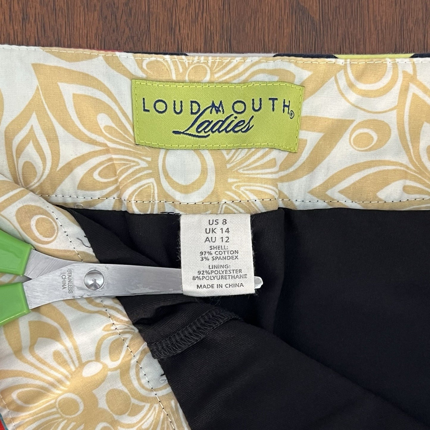 Loudmouth Golf Skort BIG BALLS Sz 8 Women Polka Dot Colorful Funky Pockets