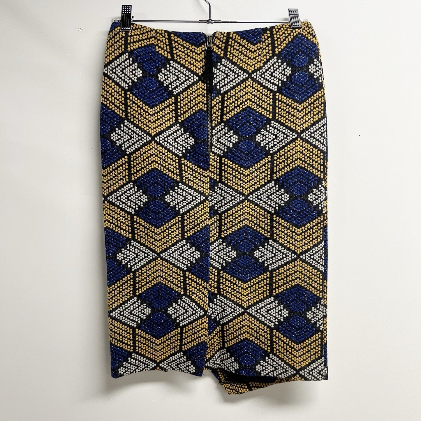 Anthropologie Maeve Kanara Asymmetric Pencil Skirt 26” XS 0 Geometric Textured