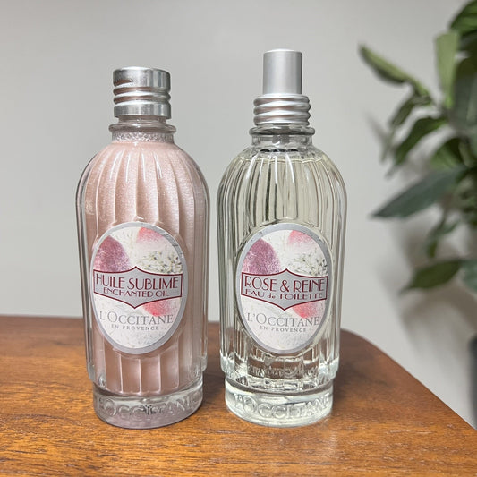RARE New Set L'Occitane Roses et Reines EDT Perfume Huile Sublime Enchanted Oil