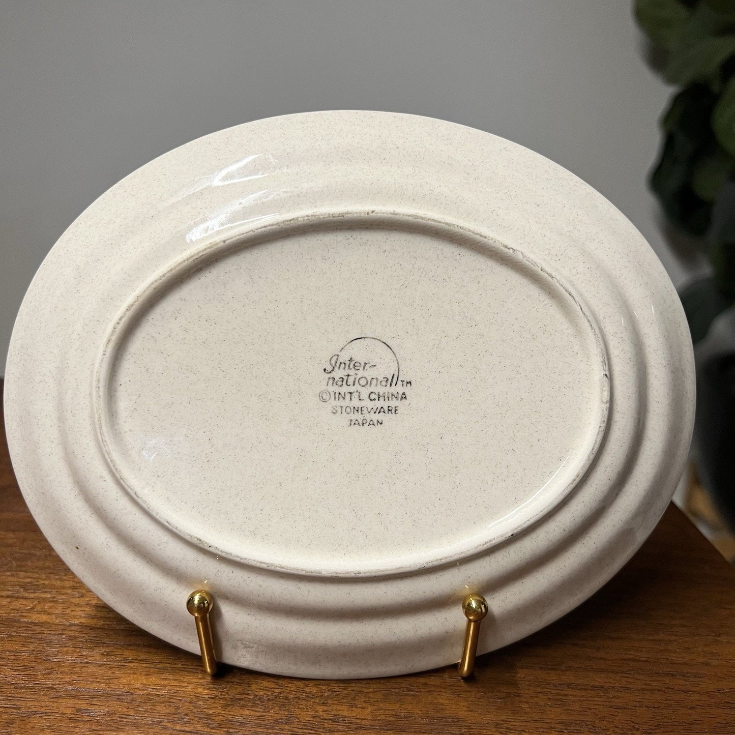 International Heartland Stoneware UNDERPLATE ONLY Gravy Sauce Boat Farmhouse 8”