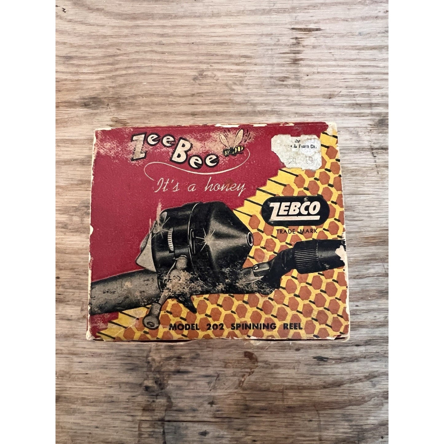 EMPTY BOX - Vintage Zebco Zee Bee ORIGINAL BOX ONLY Model 202 Fishing Reel Box