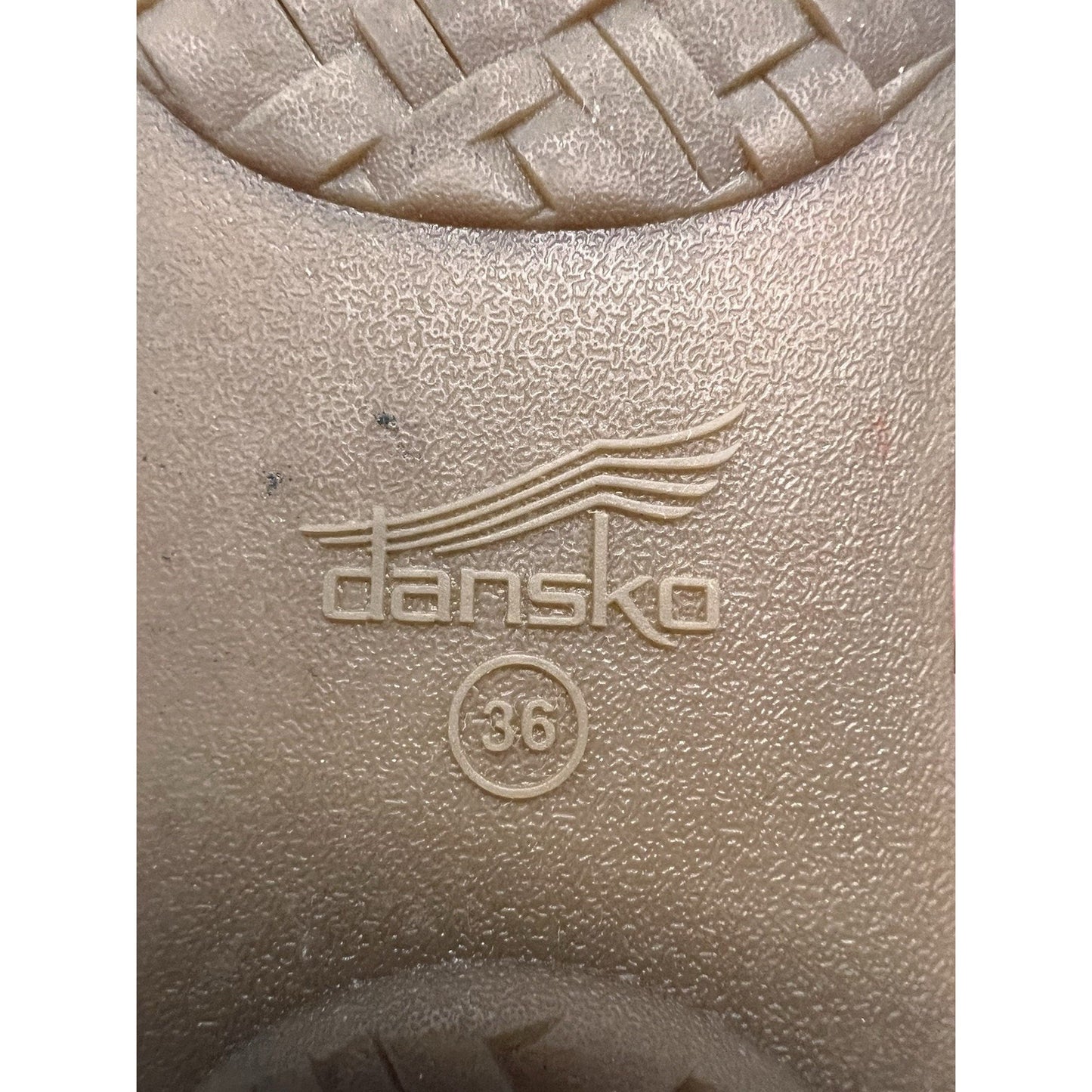 Dansko Womens Jennifer Strappy Sandal Clay Woven Leather Adjustable Ankle Sz 5.5