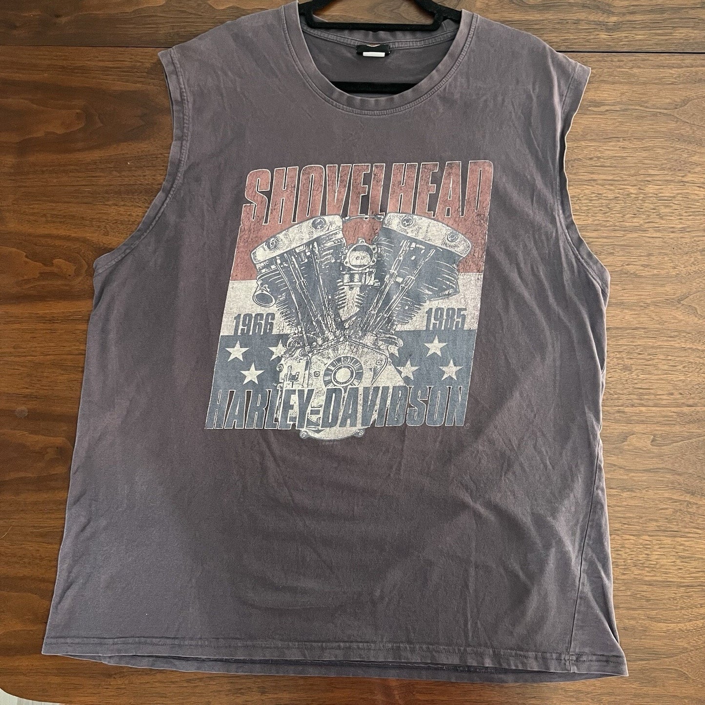 Harley Davidson Shovelhead 3XL Mens Clothing Tank Top Gray Sleeveless Oversized