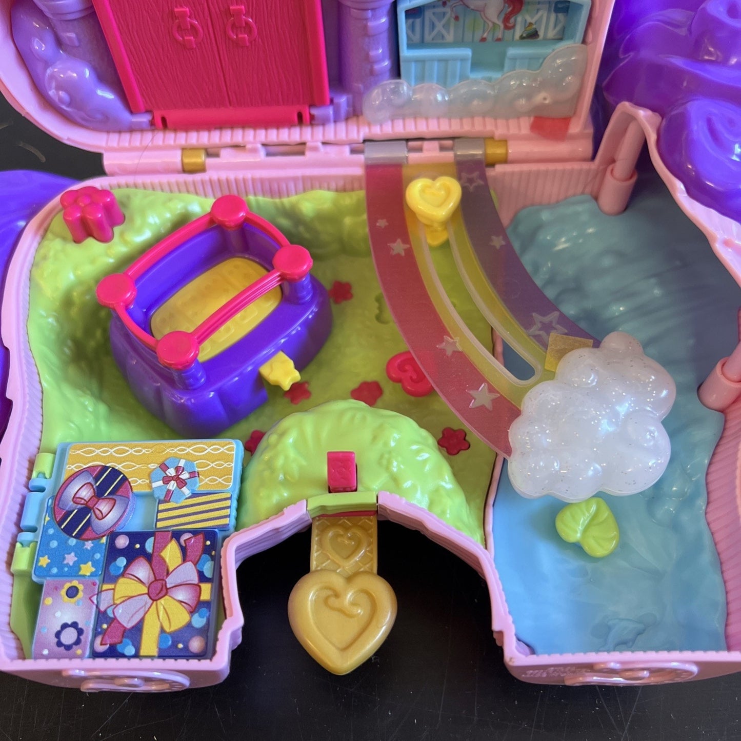 Polly Pocket Unicorn Party Piñata Large Compact Playset Incomplete