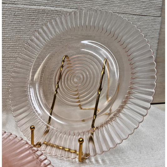 Macbeth Evans Pink Petalware Dinner Plate - Vintage Replacement Glass 9-inch