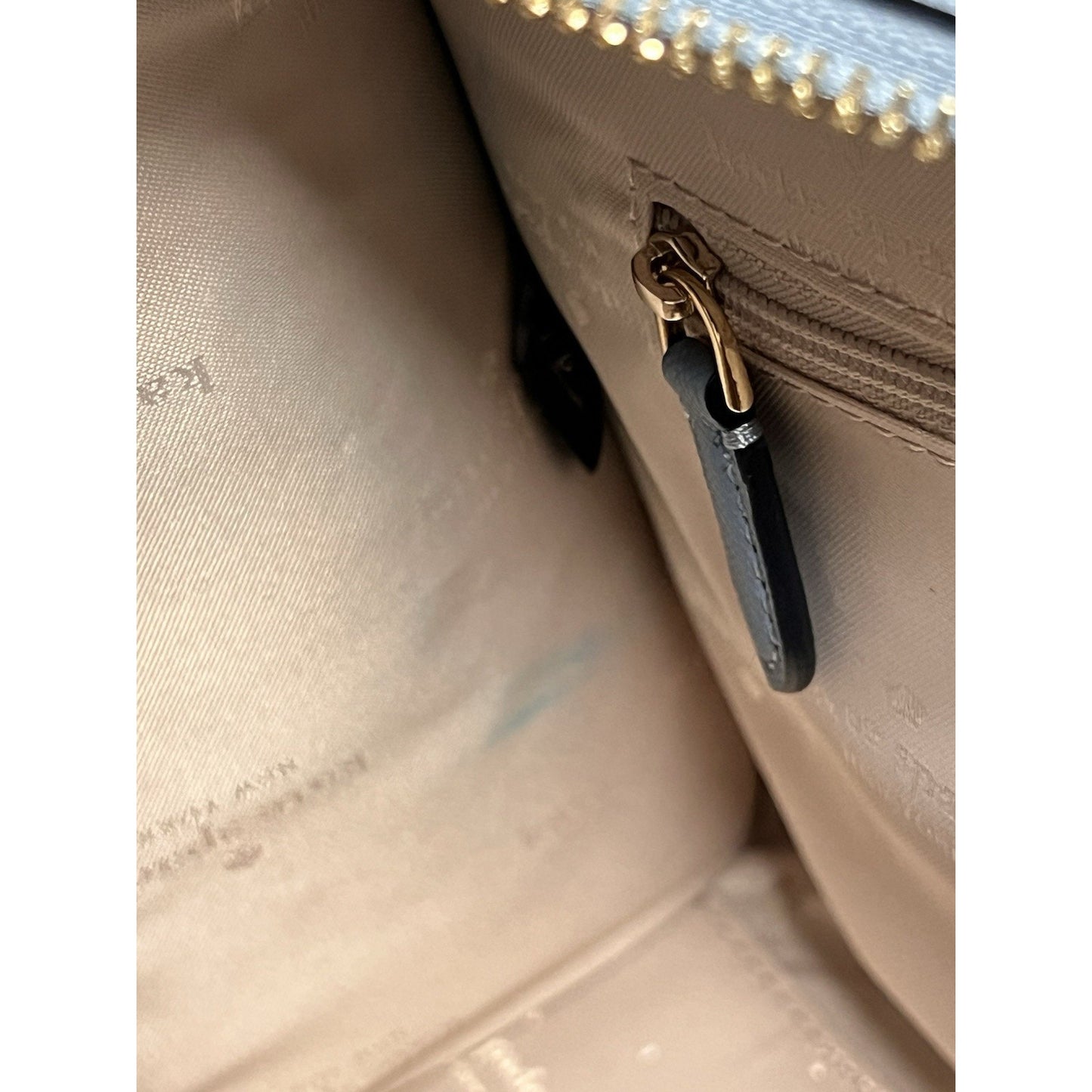 Kate Spade Madison Medium Crossbody Satchel Embroidered Floral Blue Leather