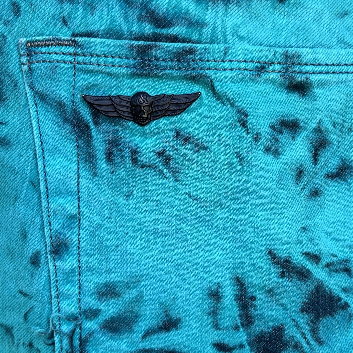 Rock Republic Berlin Tie Dye Jeans 14M 35” Skinny Jean Hippy Festival Funky