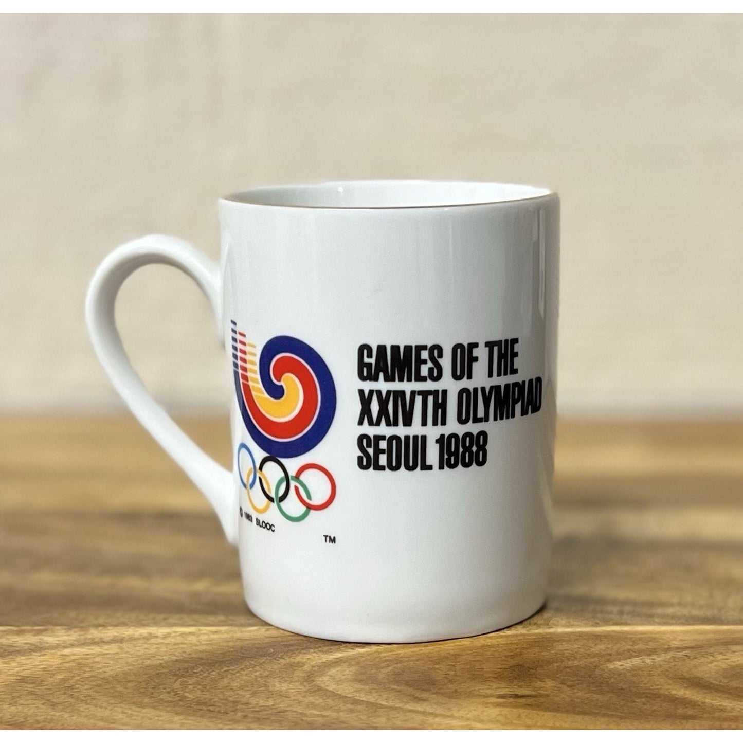 Vintage 1988 Seoul Summer Olympics Mug Hodori Korean Tiger Mascot Ceramic Cup