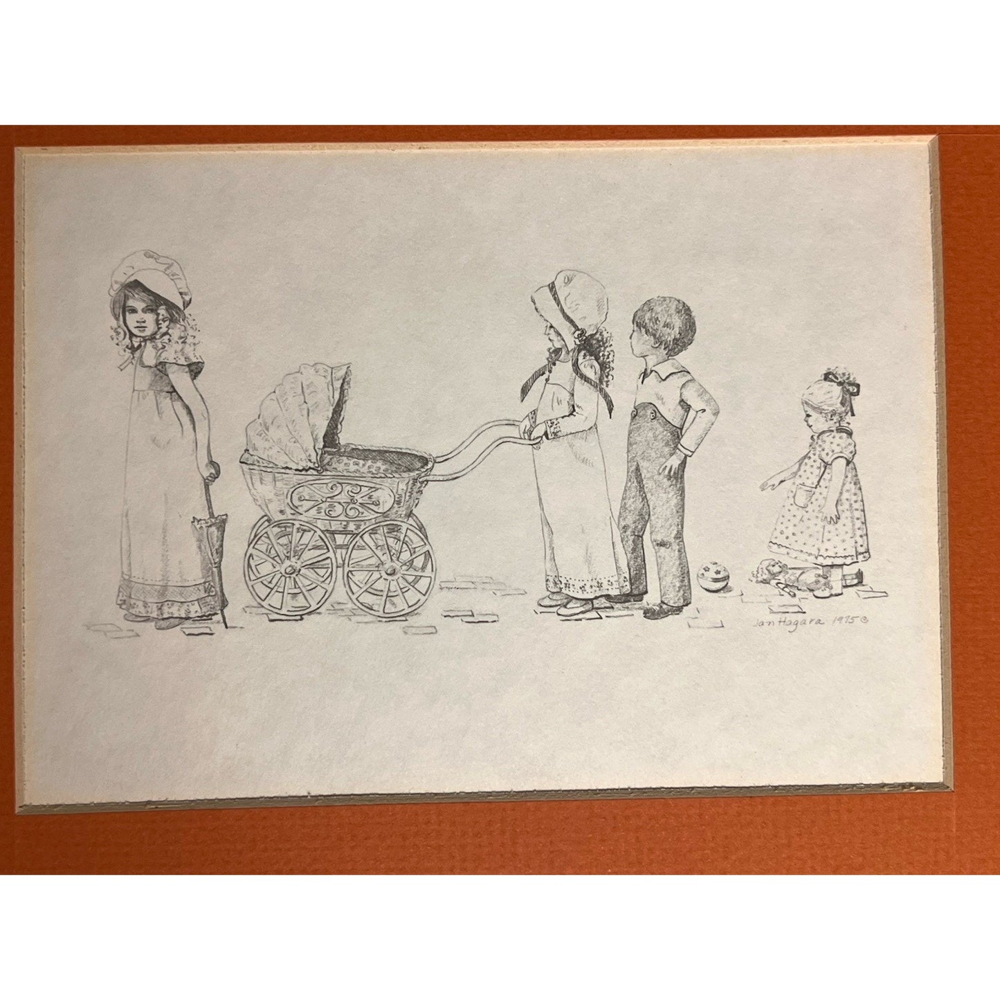 Jan Hagara Pencil Drawing Lithograph From 1975