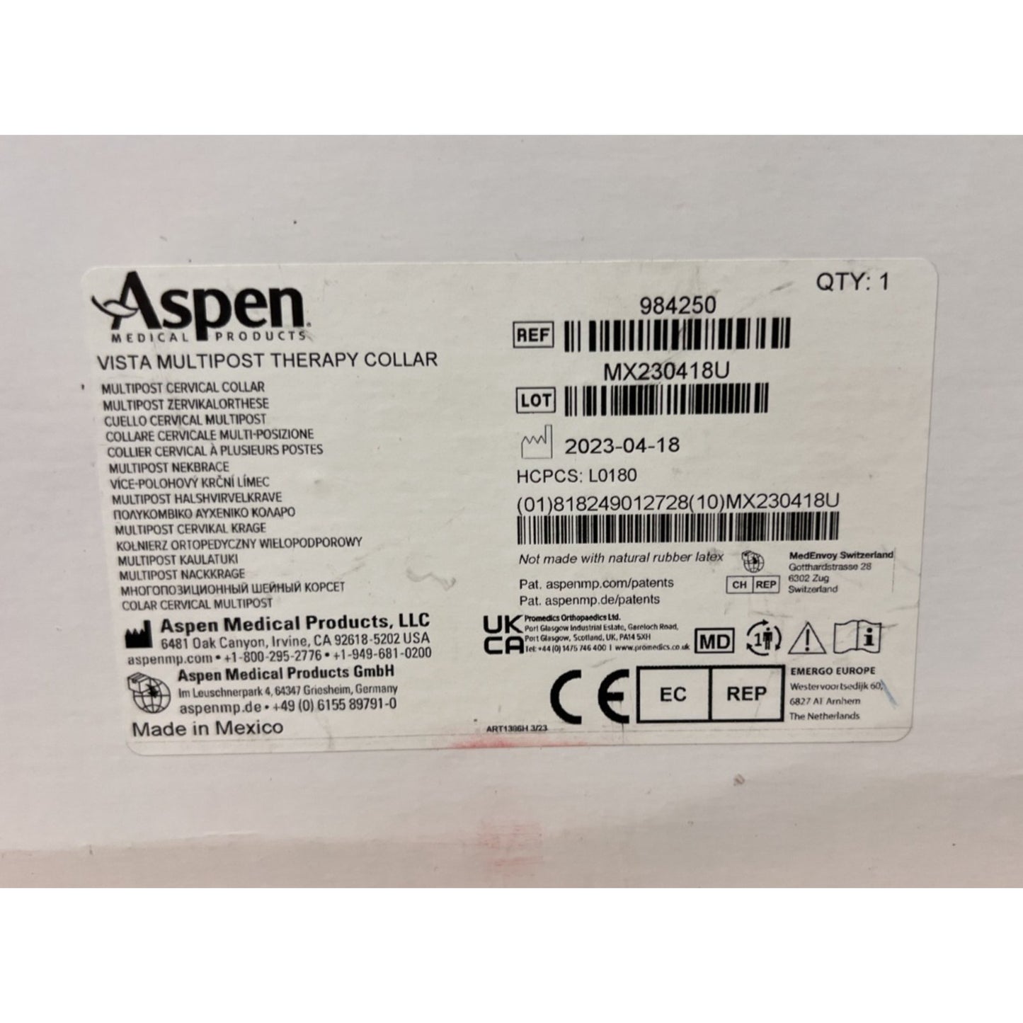 Aspen Vista MultiPost Therapy Collar w/ Box