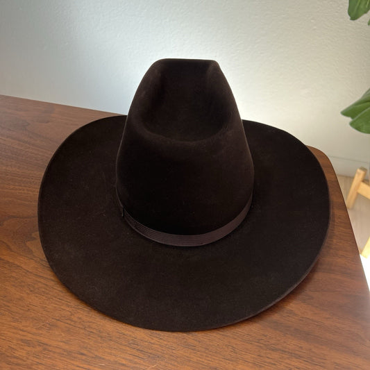 Vintage Resistol Spuridge XXX Beaver Cowboy Hat Cordova Brown 3.75” Sz 7