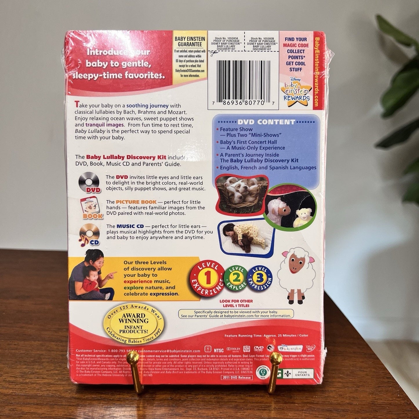 Disney Baby Einstein Lullaby Discovery Kit DVD + BOOK + CD Level 1 SEALED Rare