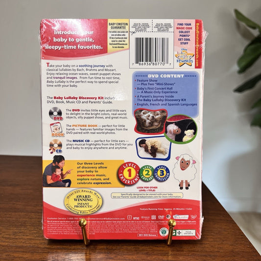 Disney Baby Einstein Lullaby Discovery Kit DVD + BOOK + CD Level 1 SEALED Rare