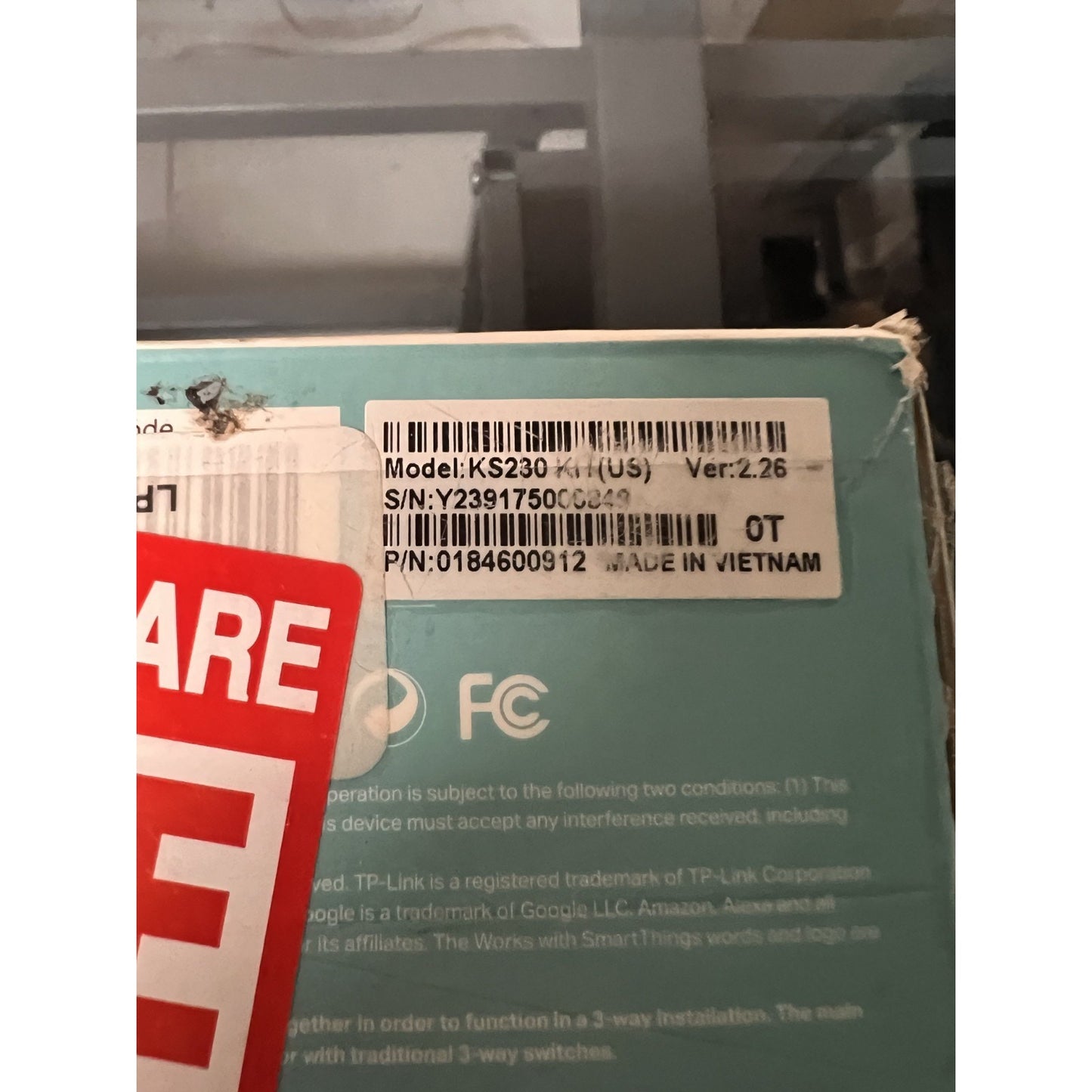 Tp-Link Kasa Smart Wi-Fi Dimmer Switch Model KS230 Alexa Googl SmartThings