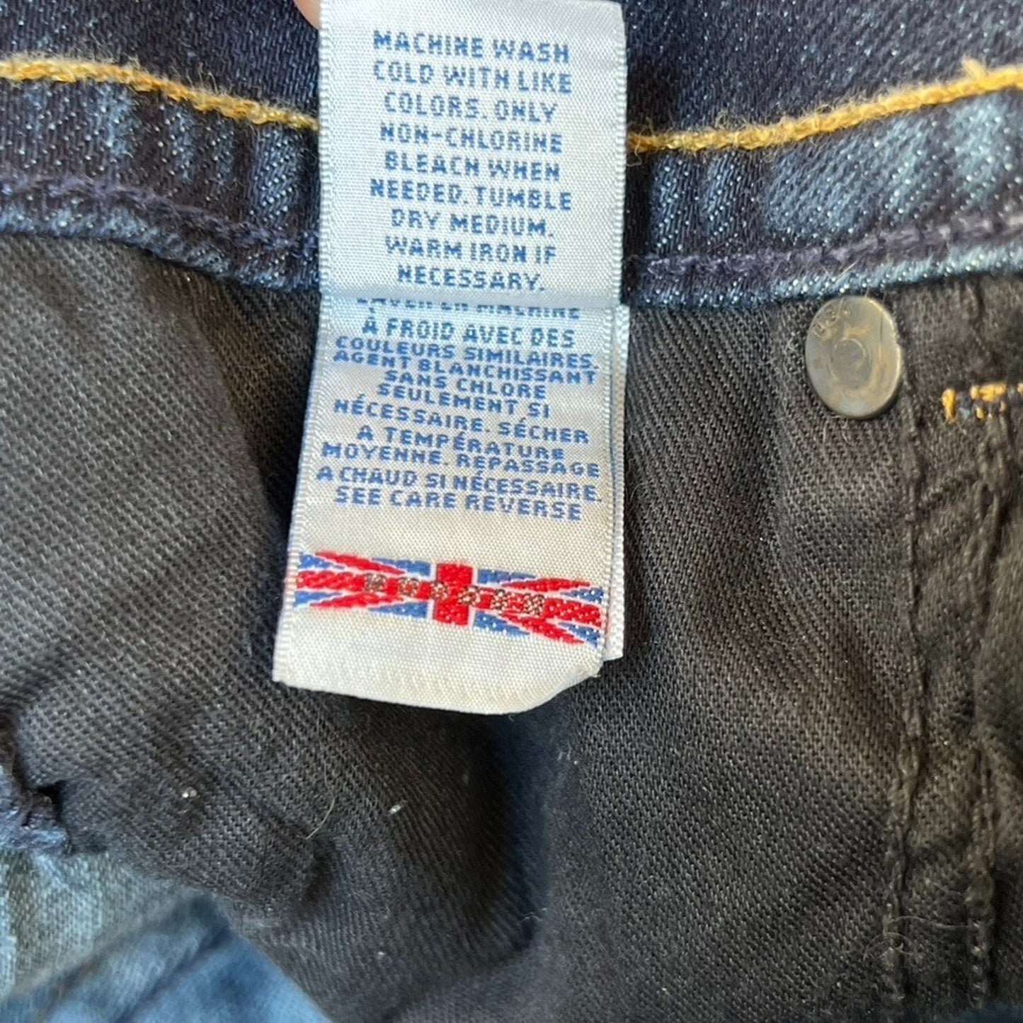 Hudson Jeans Signature Boot Cut Sz 27 Dark Wash Low Rise Flare Leg 30.5" Inseam