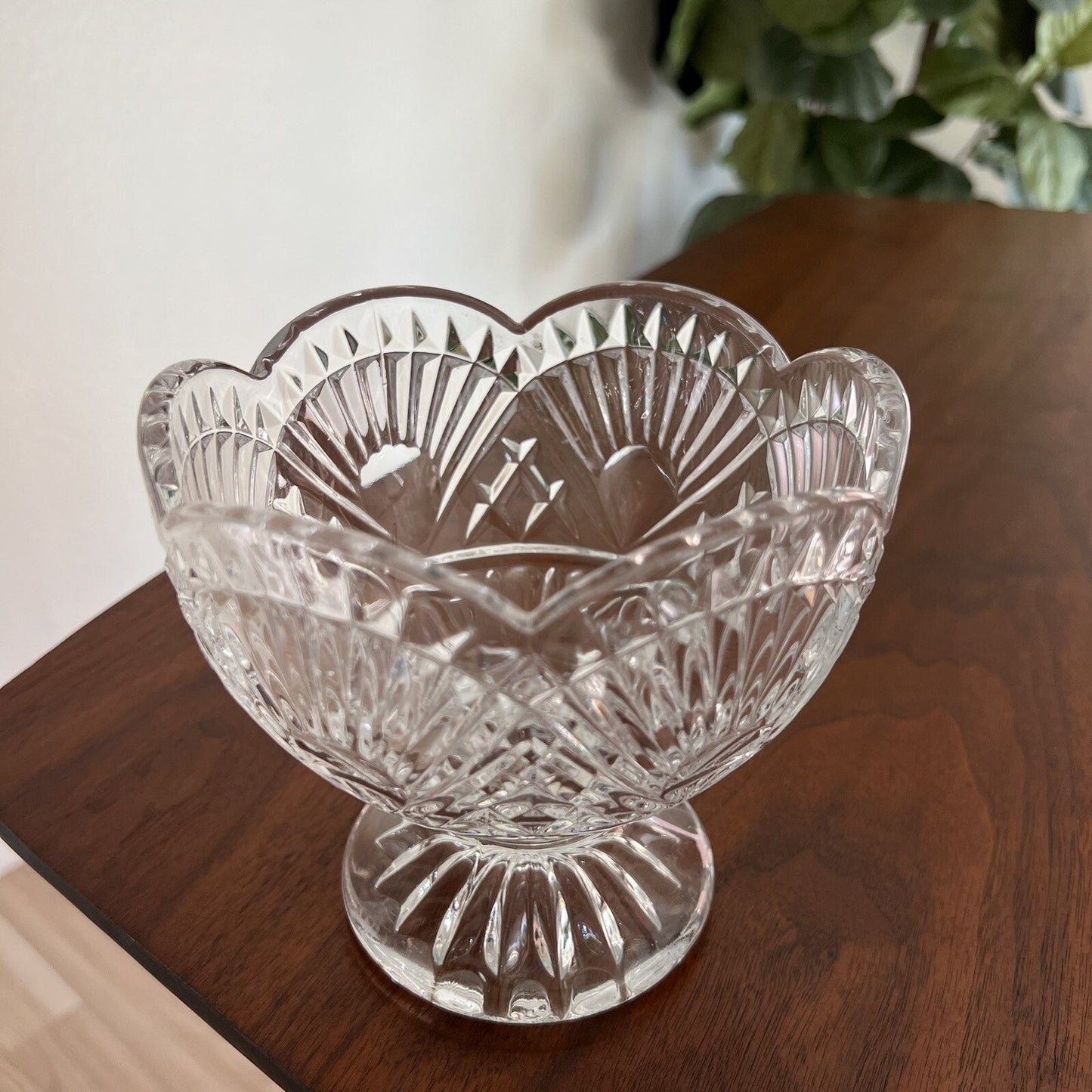RARE Freedom by Godinger 24% Lead Crystal Irish Candy Dish Vintage Brilliant Cut