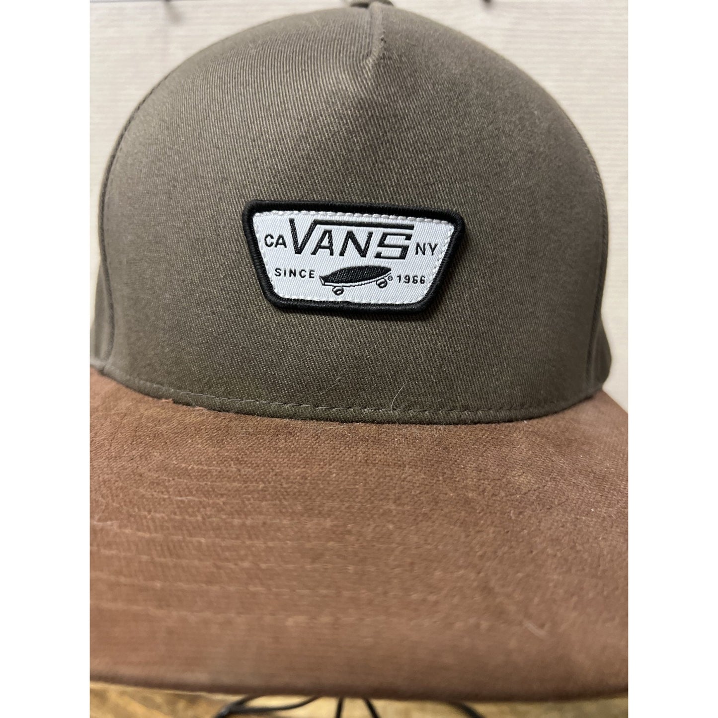 Vans Mini Full Patch II Snapback Olive Green / Brown Hat