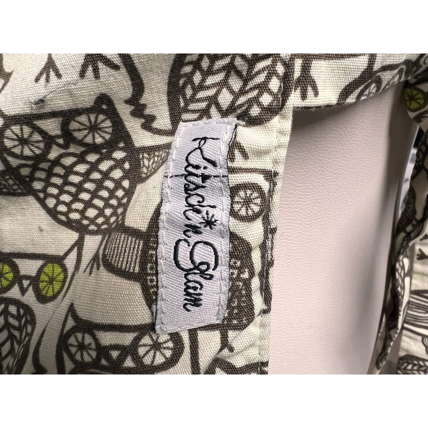 Kitsch N Glam Vintage Inspired Owl Crop Apron with Pockets