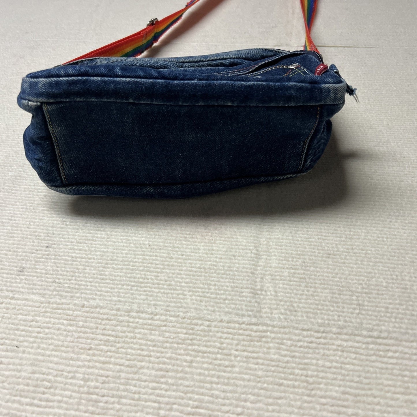 Vintage Y2K New Balance 4 Compartment Denim Cross Body Purse - Missing 1 Zipper