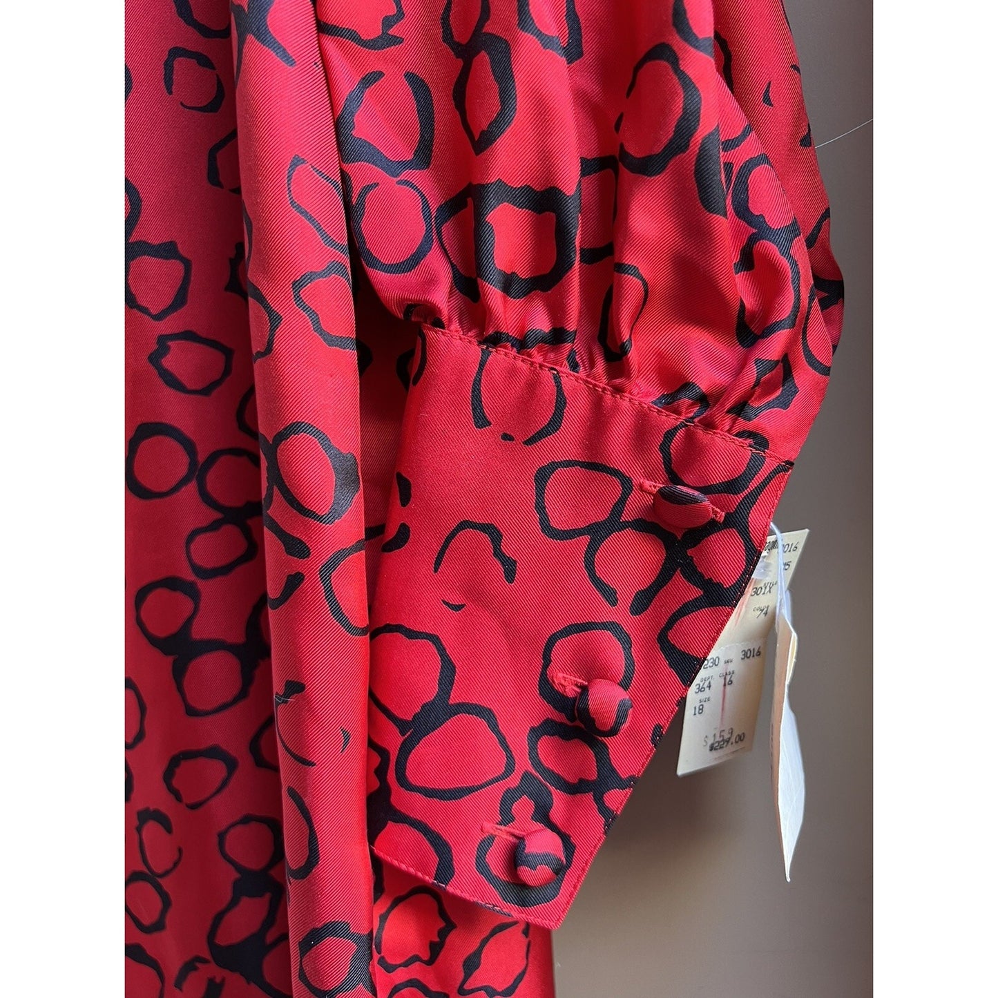 NWT 70s I Magnin Stanley Sherman Silk (18) Dress Vintage Mod Retro Designer